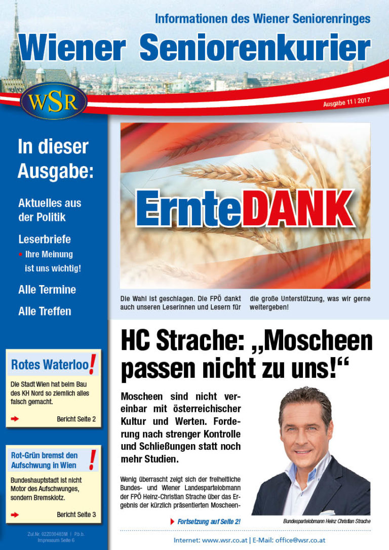 Der Seniorenkurier November 2017 ist da!