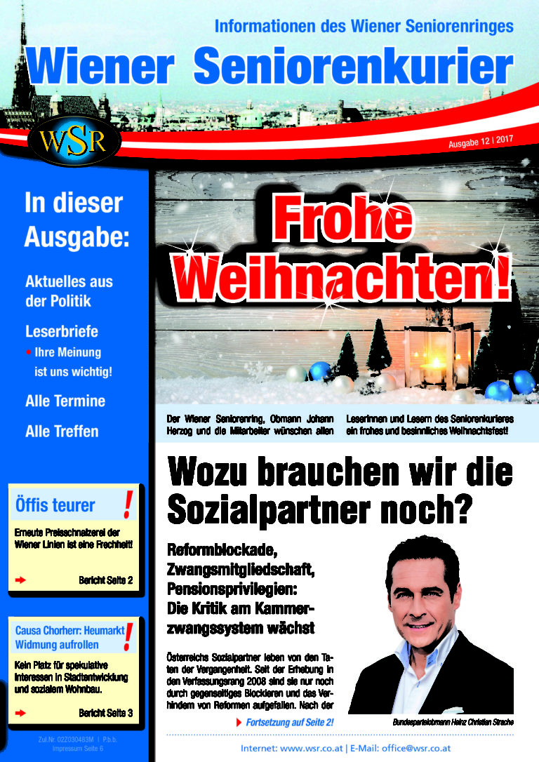Der Seniorenkurier Dezember ist da!