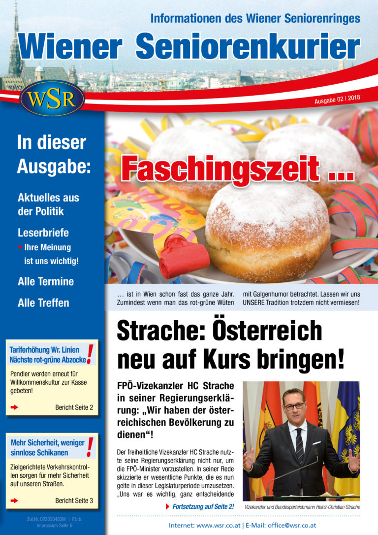 Der Seniorenkurier Februar 2018 ist da!