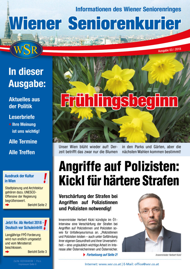 Der Seniorenkurier März 2018 ist da!