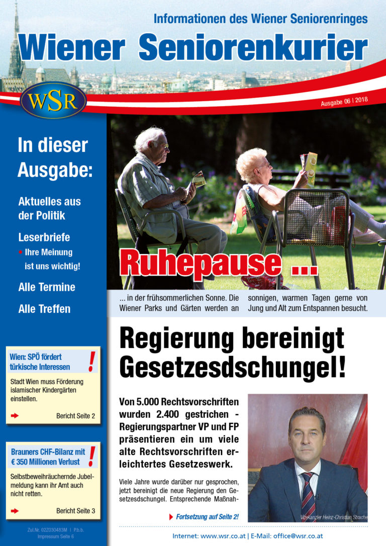 Der Seniorenkurier Juni 2018 ist da!